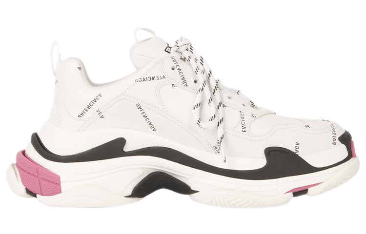 (WMNS) Balenciaga Triple S Sneaker 'Allover Logo White Pink' 524039W2FA49155