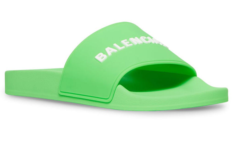 Balenciaga Pool Slides 'Fluo Green' 565826W1S823590