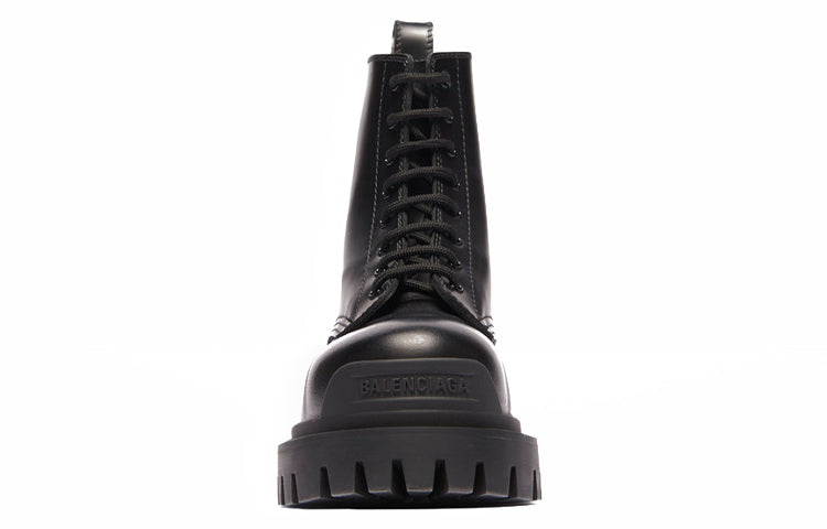 (WMNS) Balenciaga Strike Lace-Up Boot 'Black' 590974WA9601000