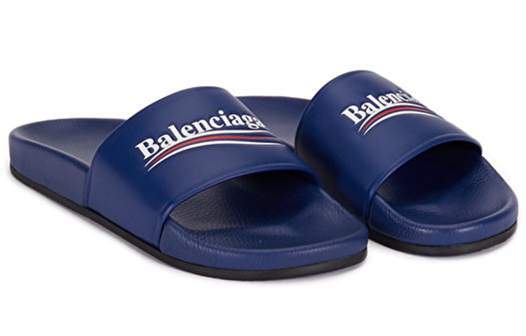 Balenciaga Pool Sandal Political Sandals Blue 530562WAM004045