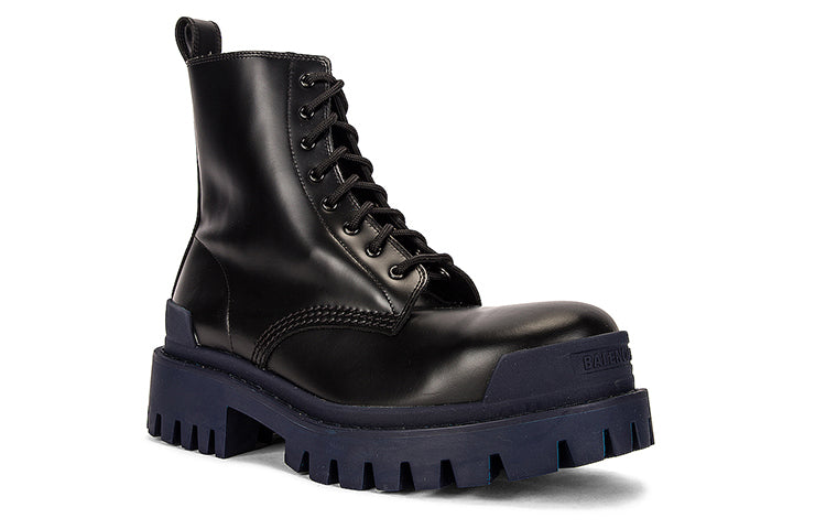 (WMNS) Balenciaga Strike Martin Boots Black/Blue 590974WA9671040