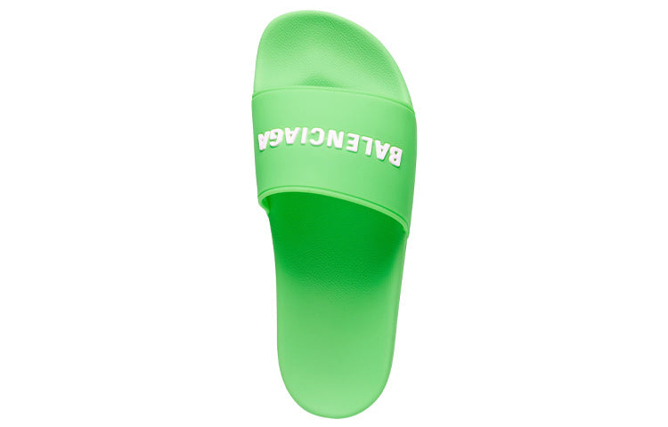 Balenciaga Pool Slides 'Fluo Green' 565826W1S823590