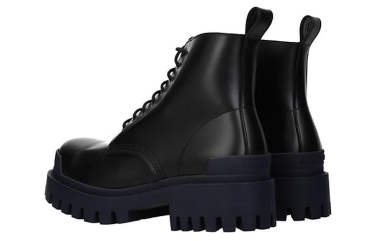 Balenciaga Calfskin Martin Boots Blue/Black 589338WA9671040