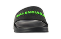 Balenciaga Rubber Slides 'Black Fluo Green' 565826W1S811030