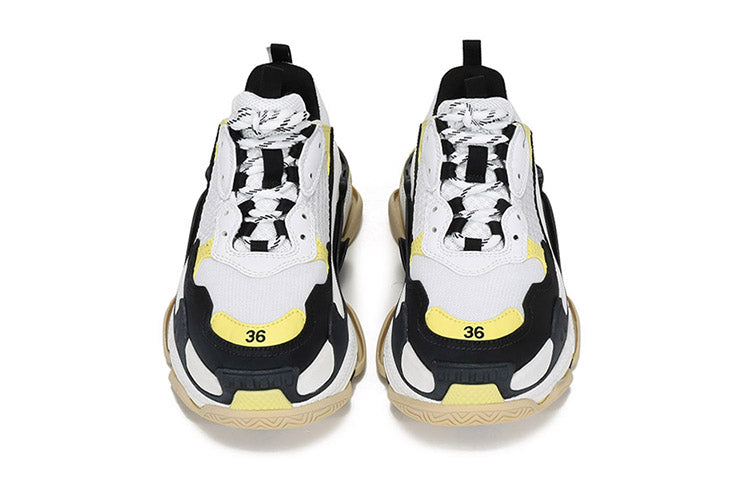 (WMNS) Balenciaga Triple S 'Black Yellow' 524039W09OM1023