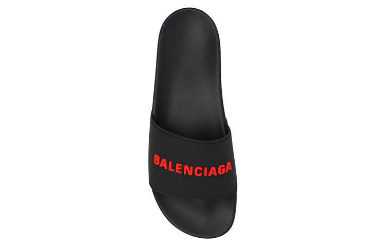 Balenciaga Pool Slides 'Black Red' 565826W1S801064