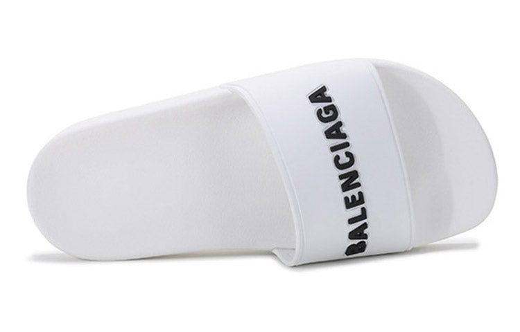 (WMNS) Balenciaga Pool Slides 'White Black' 565547W1S839034