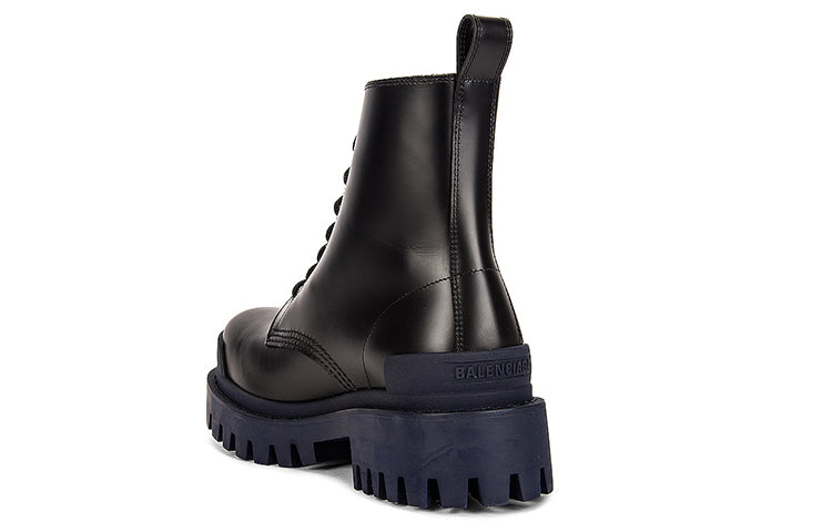 (WMNS) Balenciaga Strike Martin Boots Black/Blue 590974WA9671040