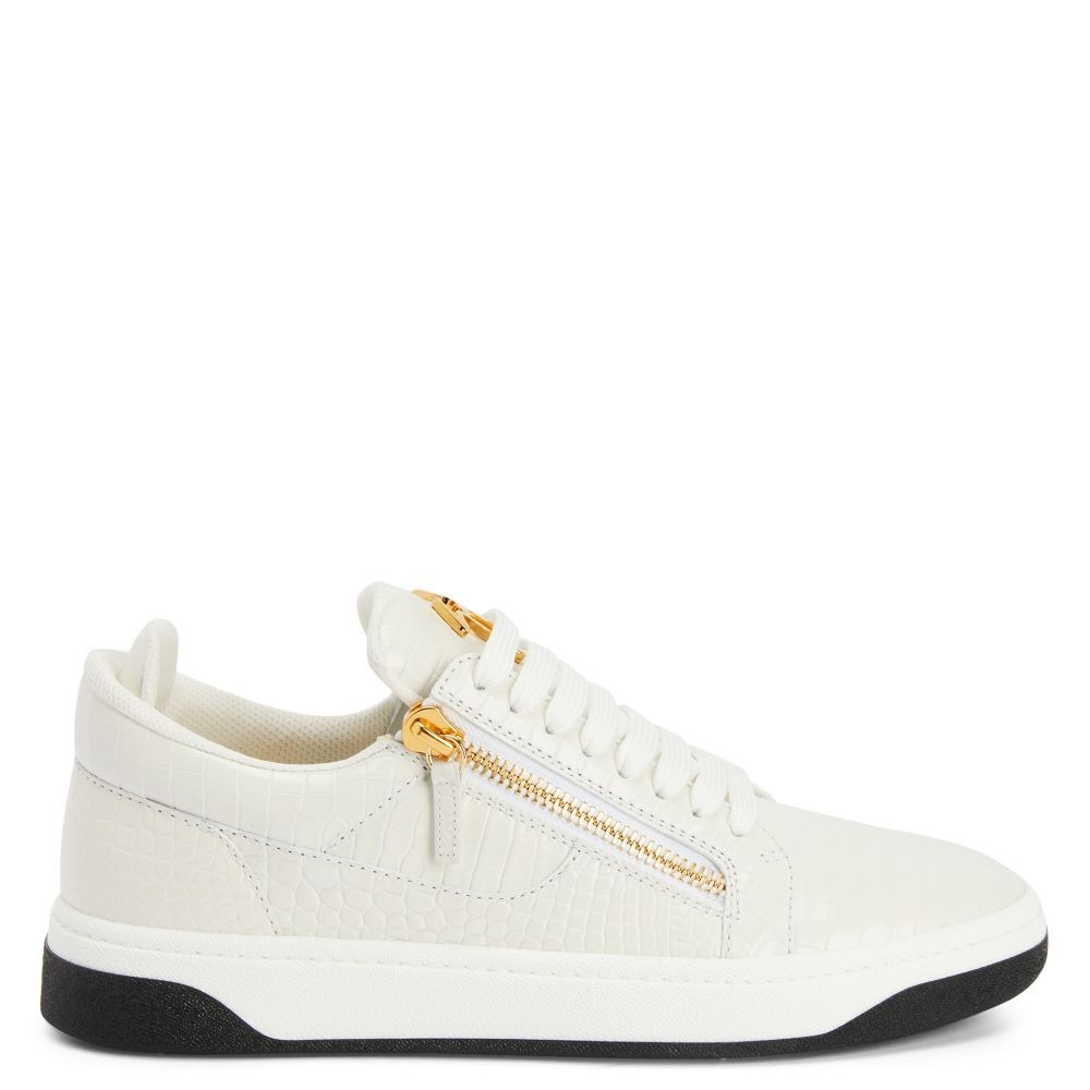 Giuseppe Zanotti Gz94 White crocodile-print leather RM30063001 #