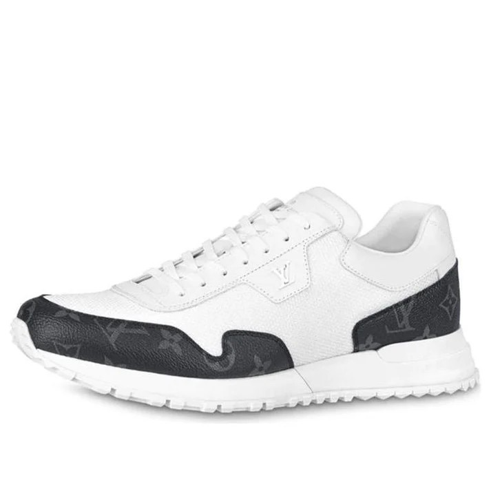 LOUIS VUITTON Run Away Sneakers 'White with Black Monogram' 1A7UMS #