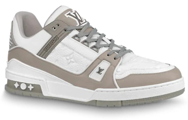 LOUIS VUITTON Trainer Sneakers 'Grey White' 1A8KB8 #