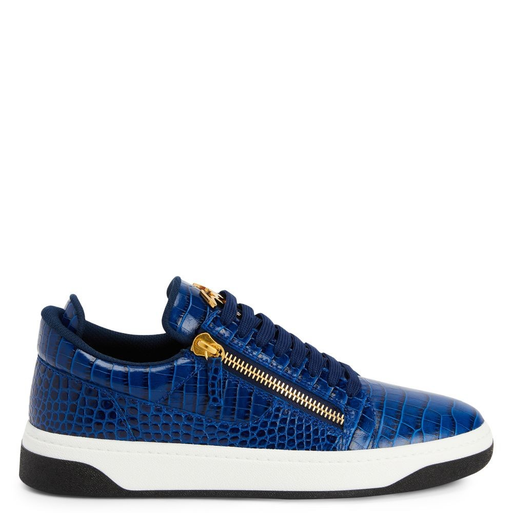 Giuseppe Zanotti GZ94 Cornflower-Blue Leather Sneakers RM30063004 #