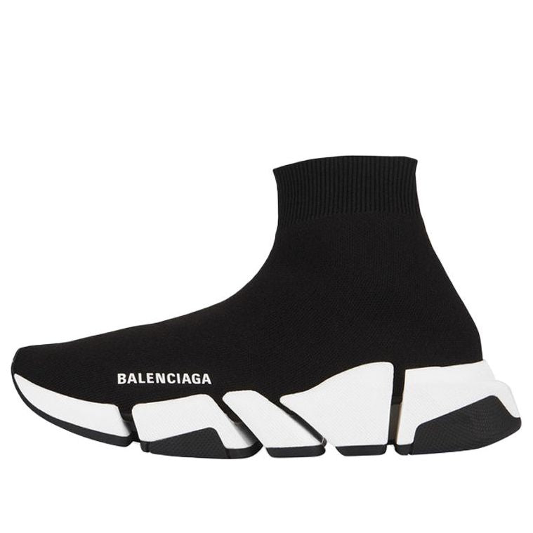 (WMNS) Balenciaga Speed 2 Trainer Knit 'Black White' 617196W17021015