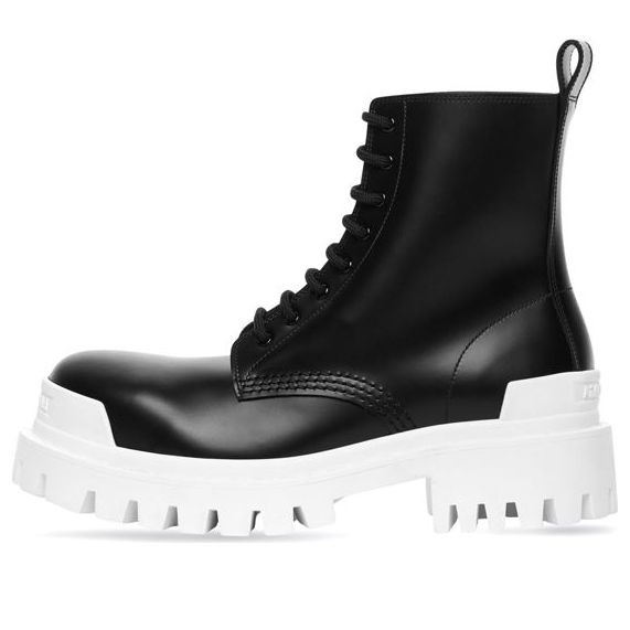 Balenciaga Strike Lace-Up Boot 'Black White' 589338WA9671090