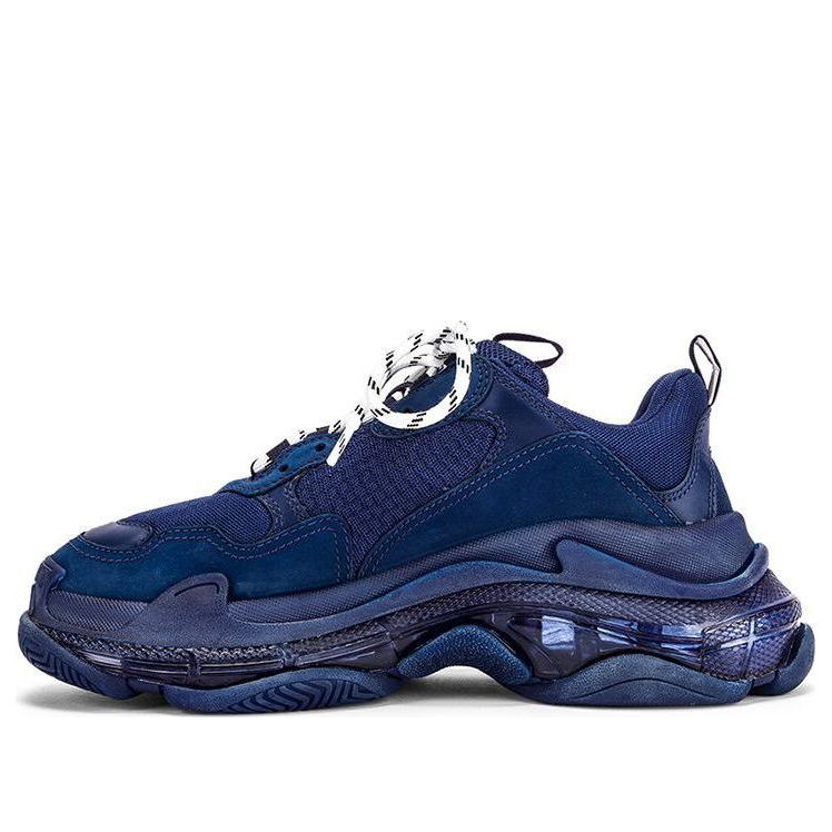 (WMNS) Balenciaga Triple S Clunky Shoes Navy 544351W09O14107