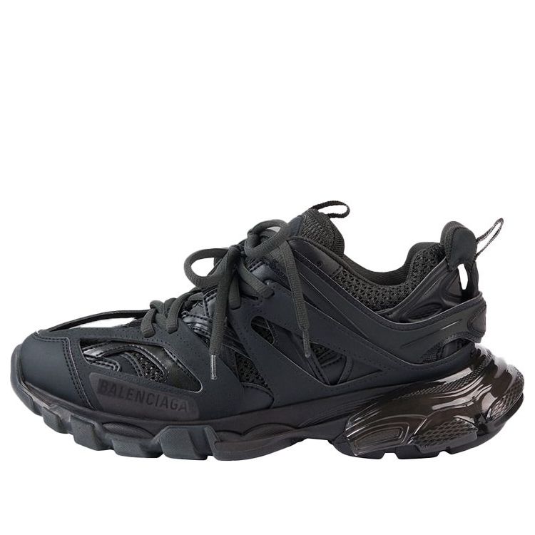 Balenciaga Track Clear Sole Low-Top Sports Shoes Black 647742W3BM11000