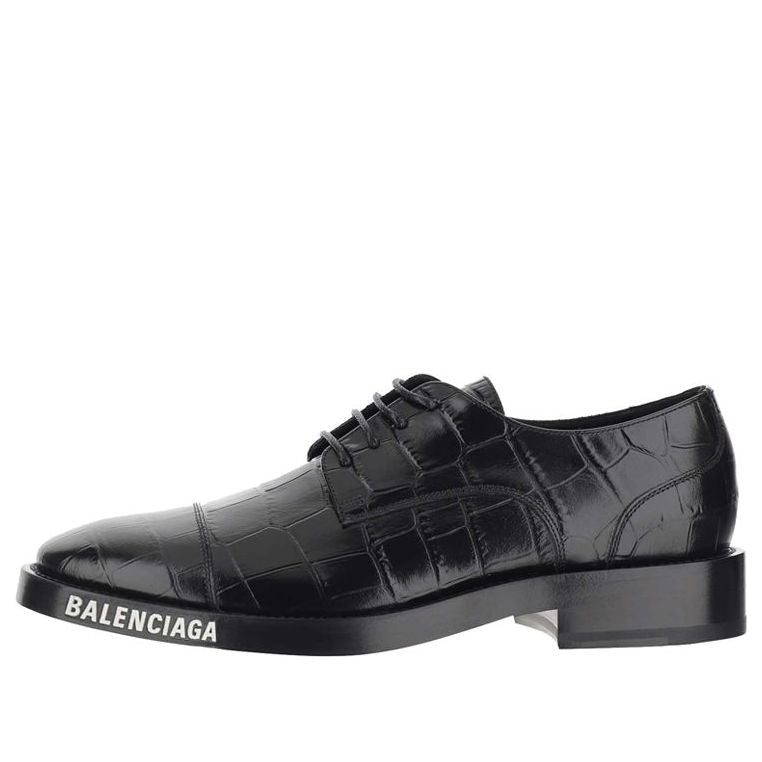 Balenciaga Herre Derby Flat Shoes 'Black' 590716WBBV41090