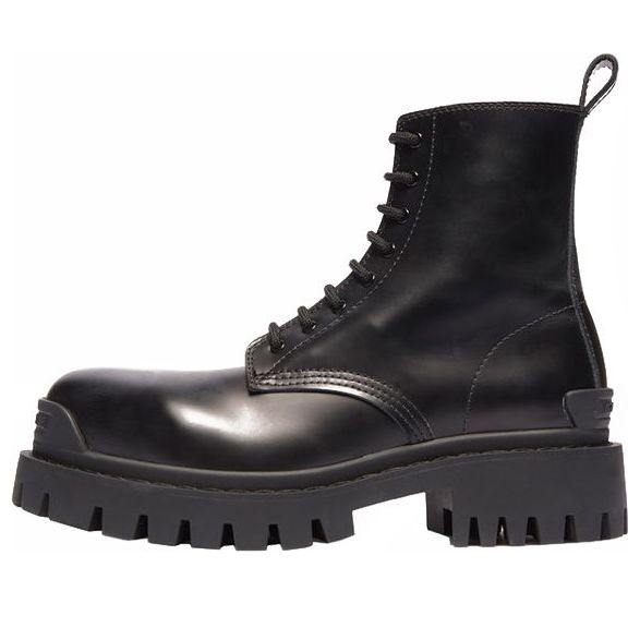 (WMNS) Balenciaga Strike Lace-Up Boot 'Black' 590974WA9601000