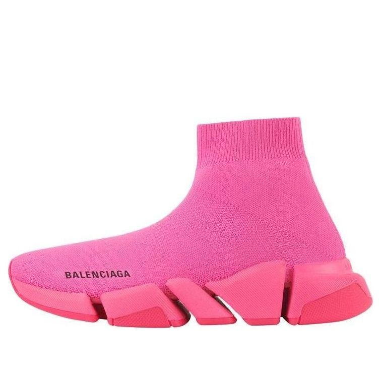 (WMNS) Balenciaga Speed 2 Trainer Knit 'Neon Pink' 617196W17265800