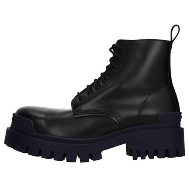 Balenciaga Calfskin Martin Boots Blue/Black 589338WA9671040