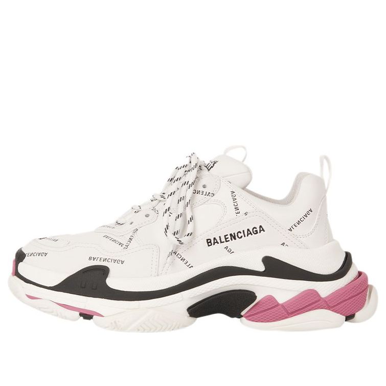 (WMNS) Balenciaga Triple S Sneaker 'Allover Logo White Pink' 524039W2FA49155