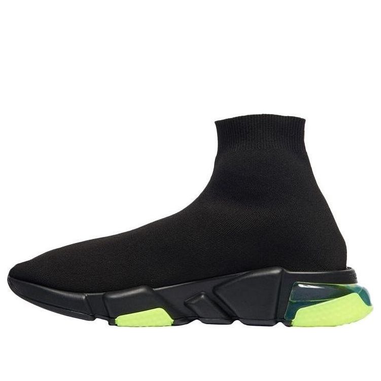 Balenciaga Speed Trainer 'Clear Sole - Black Yellow Fluo' 607544W05GJ1048