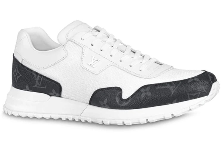 LOUIS VUITTON Run Away Sneakers 'White with Black Monogram' 1A7UMS #